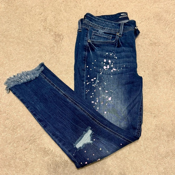Seven for mankind paint splatter distressed Jean size 8 - Picture 1 of 8
